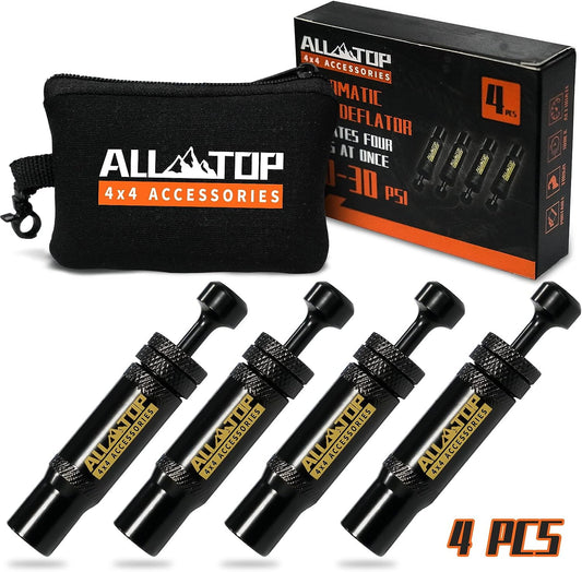 TYRE DEFLATORS - ADJUSTABLE AUTO-STOP 10-30 PSI, 4PCS